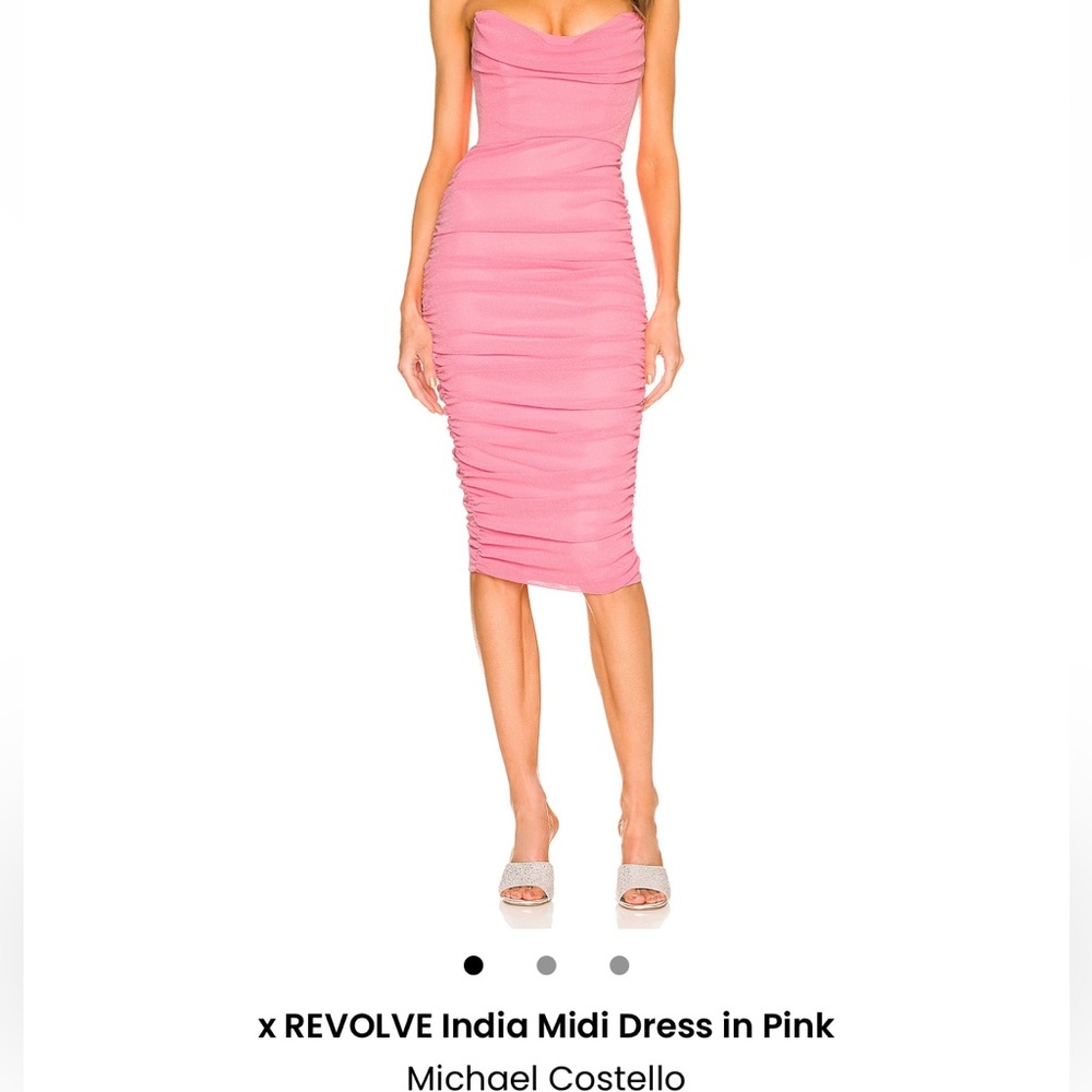 Michael Costello x REVOLVE India Midi Dress in Pink